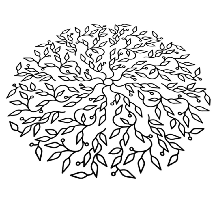 기하학적 효과 비닐 카펫 생명의 나무 추상 - TenStickers