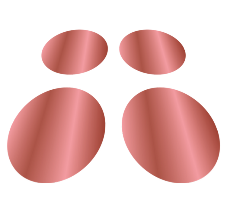 기하학적 효과 비닐 카펫 로즈 골드 도트 - TenStickers