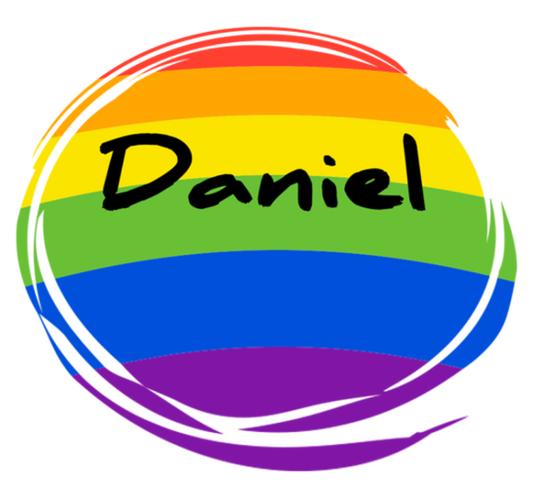 기하학적 효과 비닐 카펫 맞춤형 무지개 원형 - TenStickers