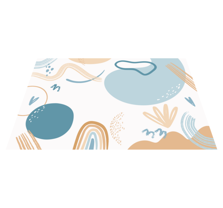 기하학적 효과 비닐 카펫 색상 모양 - TenStickers