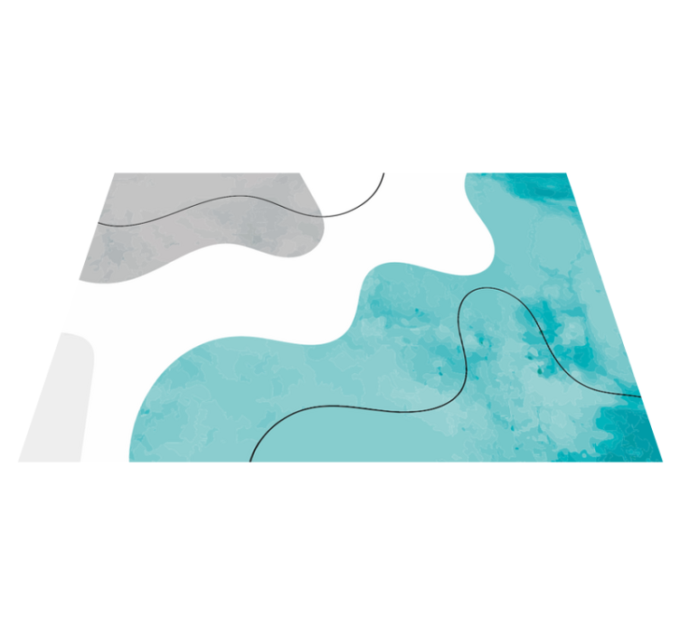 기하학적 효과 비닐 카펫 수채화 모양 - TenStickers