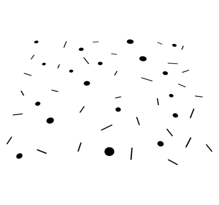 기하학적 효과 비닐 카펫 원과 선 컨페티 - TenStickers