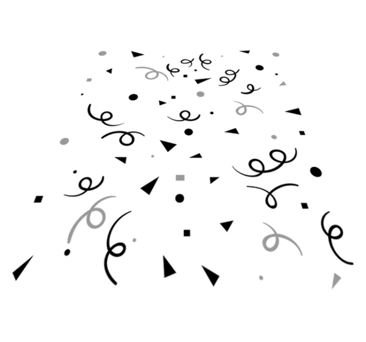 기하학적 효과 비닐 카펫 검정과 회색 색종이 - TenStickers