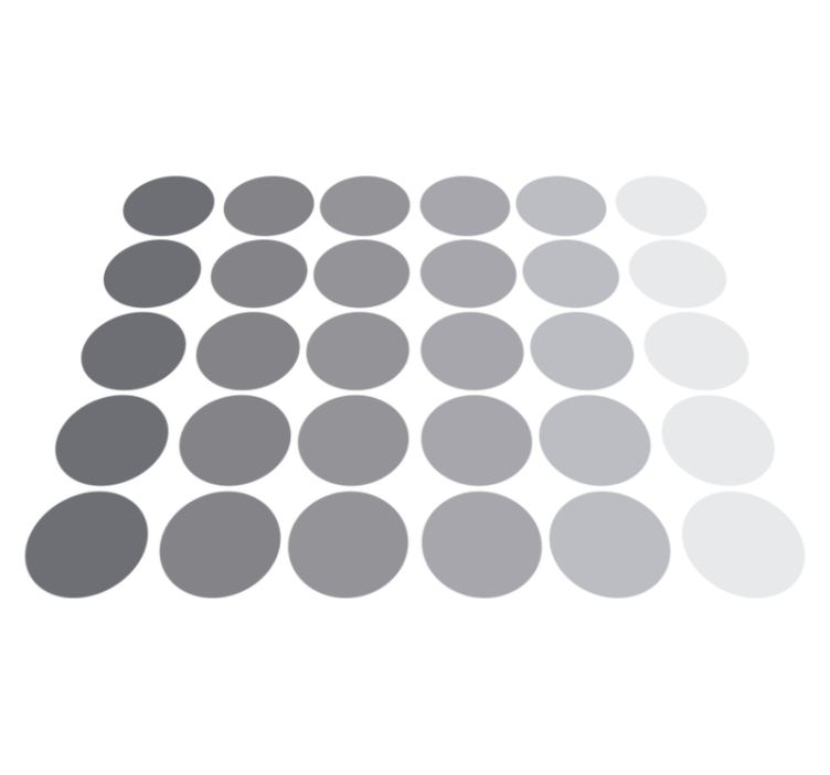 기하학적 효과 비닐 카펫 회색 원형 패턴 - TenStickers