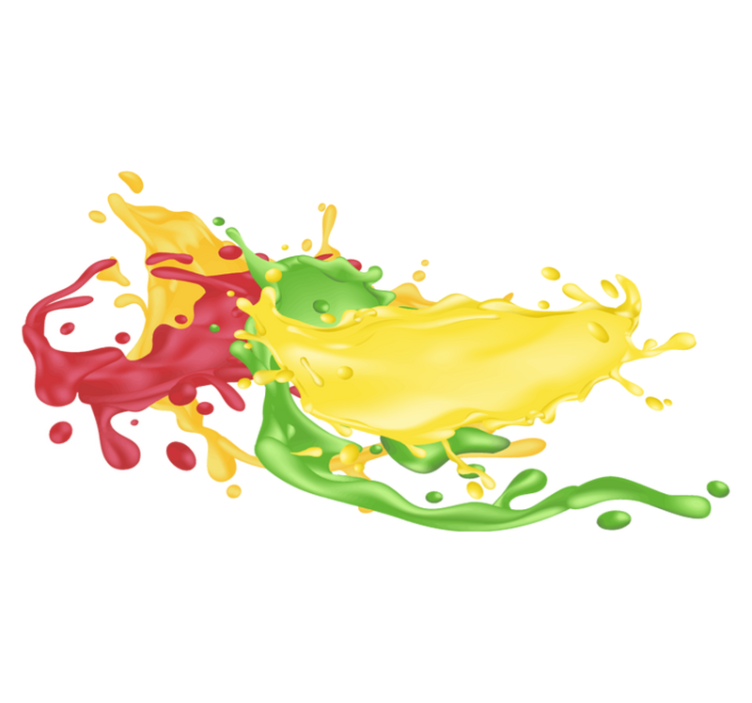 기하학적 효과 비닐 카펫 색이 튀는 형태 - TenStickers