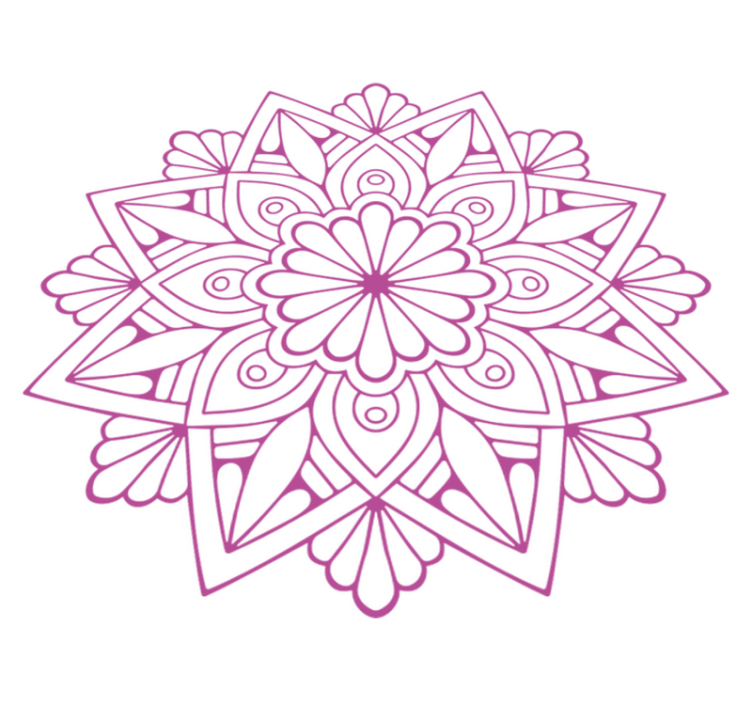 기하학적 효과 비닐 카펫 정교한 식물 요소 - TenStickers