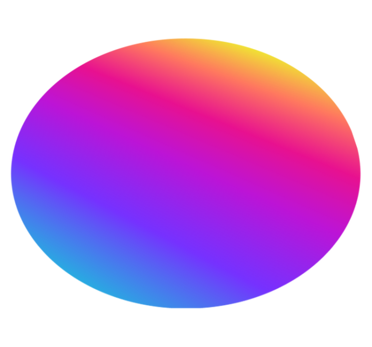 기하학적 효과 비닐 카펫 다채로운 그라데이션 원 - TenStickers