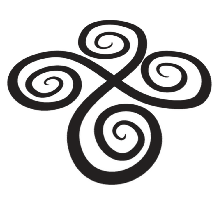 기하학적 효과 비닐 카펫 우아한 회전 요소 - TenStickers