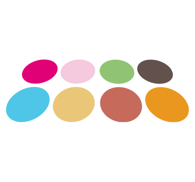 어린 이용 비닐 카펫 색깔 원형 스티커 - TenStickers