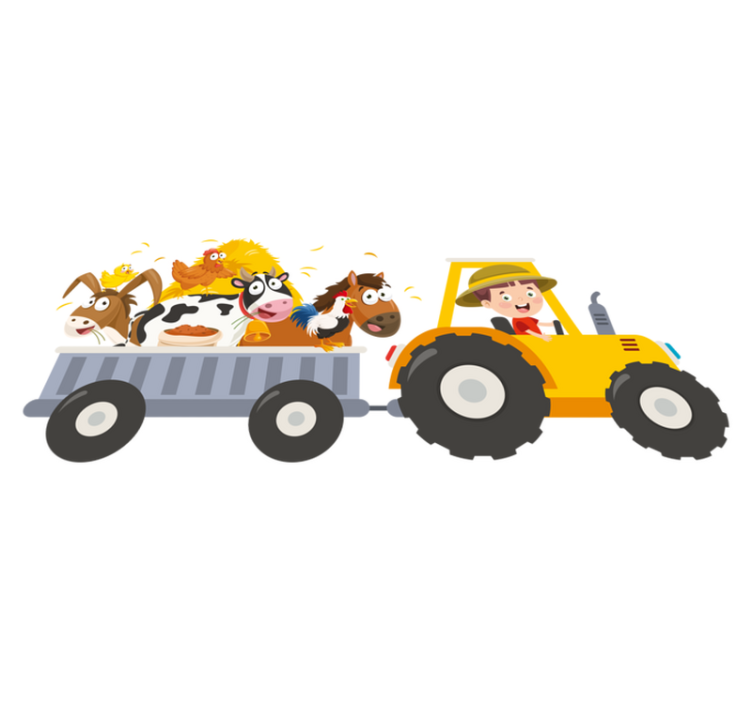 어린 이용 비닐 카펫 농장과 동물 친구들 - TenStickers