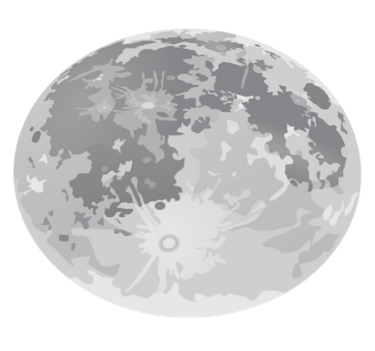 어린 이용 비닐 카펫 보름달 장식 비닐 - TenStickers