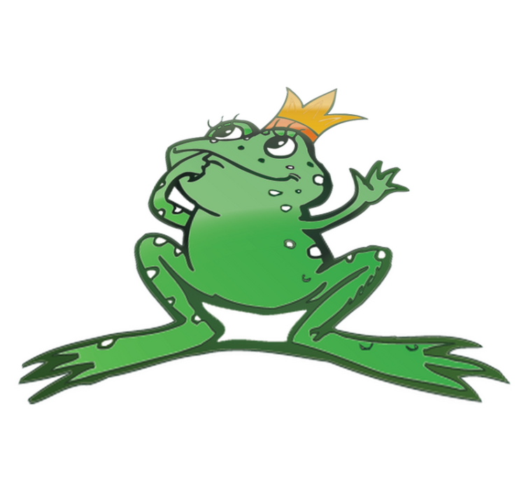 어린 이용 비닐 카펫 왕비 개구리 장식 - TenStickers