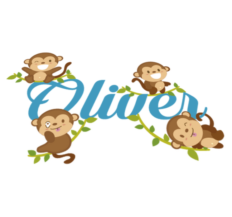 어린 이용 비닐 카펫 원숭이 디자인 - TenStickers