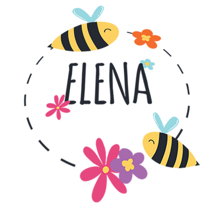 어린 이용 비닐 카펫 맞춤형 이름 스티커 봄 - TenStickers