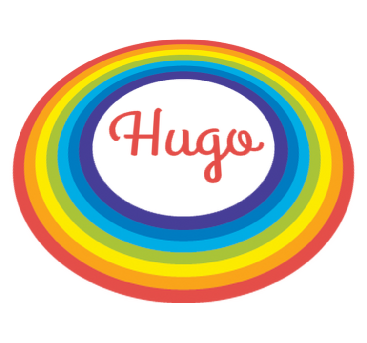 어린 이용 비닐 카펫 개인화 가능한 무지개 원형 - TenStickers