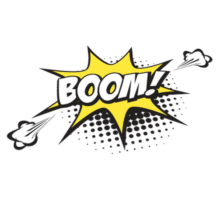 어린 이용 비닐 카펫 팝 의성어 디자인 - TenStickers