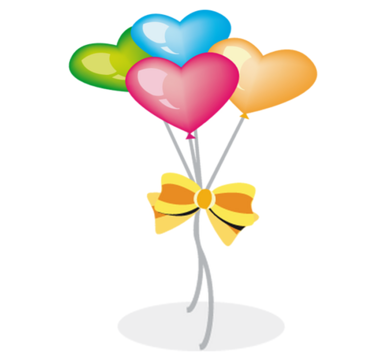 어린 이용 비닐 카펫 하트 모양 풍선 비닐 - TenStickers