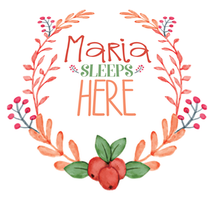 어린 이용 비닐 카펫 이름이 여기에 잠자고 있습니다 - TenStickers