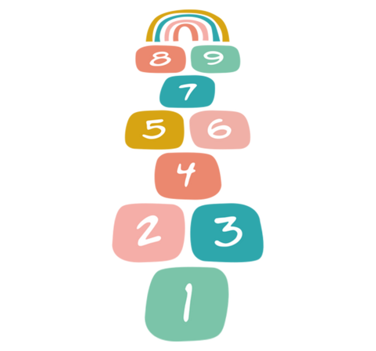 어린 이용 비닐 카펫 무지개 줄넘기 놀이 - TenStickers