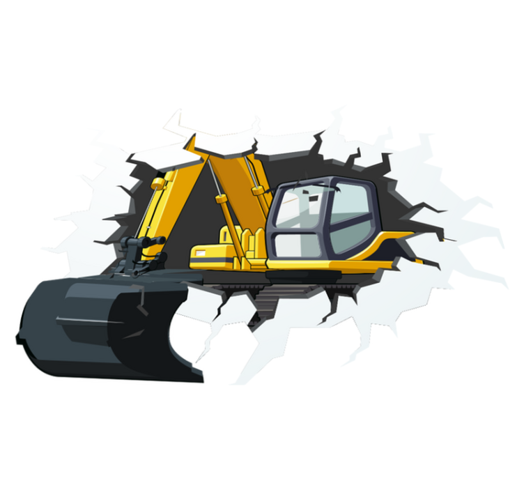 어린 이용 비닐 카펫 벽에 구멍이 뚫린 가방 - TenStickers