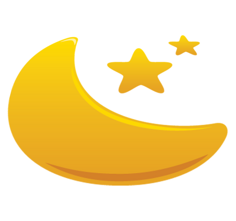 어린 이용 비닐 카펫 반달과 별 디자인 - TenStickers