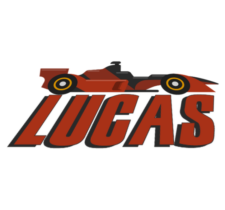 어린 이용 비닐 카펫 f1 자동차 이름 스티커 - TenStickers