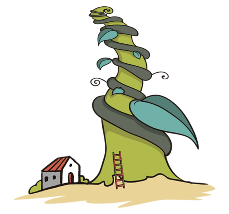 어린 이용 비닐 카펫 마법 콩나무 디자인 - TenStickers