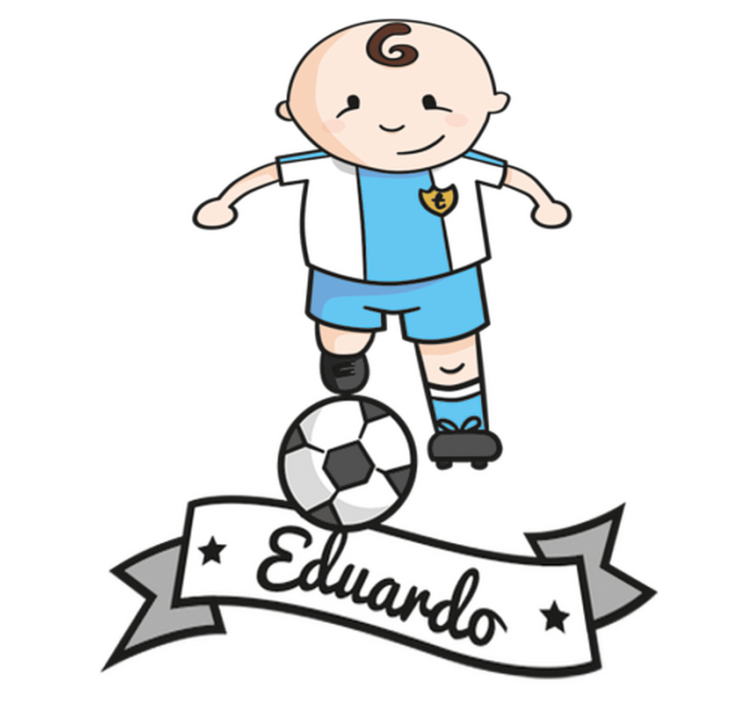 어린 이용 비닐 카펫 개인화 가능한 축구 선수 디자인 - TenStickers