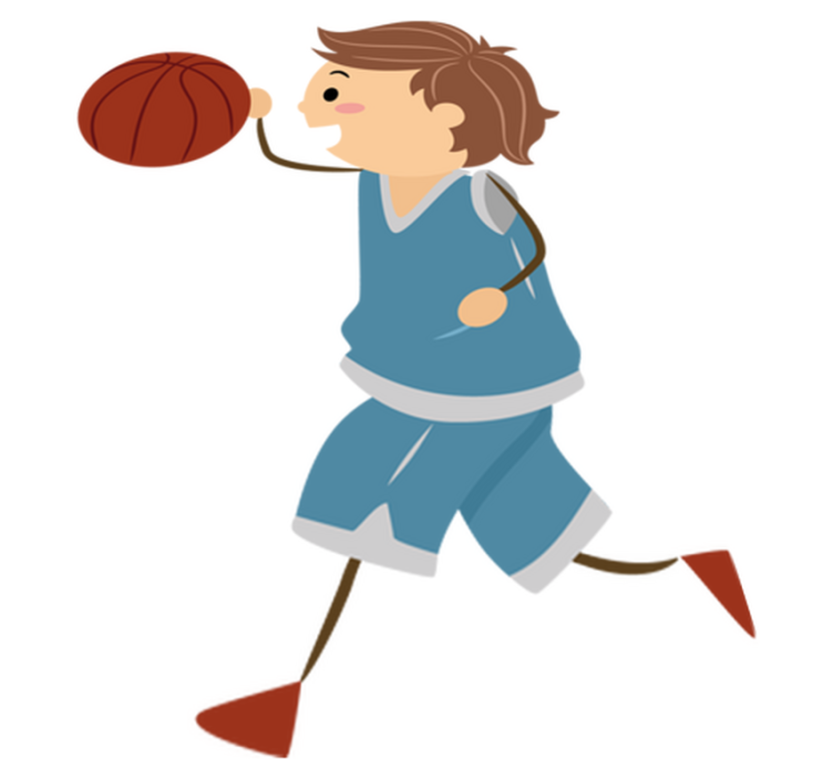 어린 이용 비닐 카펫 농구 디자인 어린이용 붙이기 - TenStickers