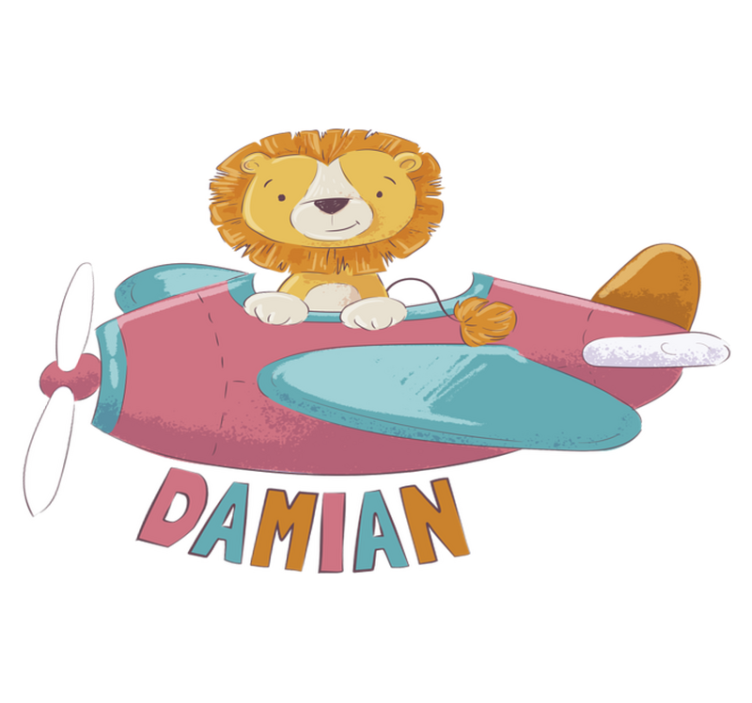 어린 이용 비닐 카펫 이름 있는 사자 - TenStickers