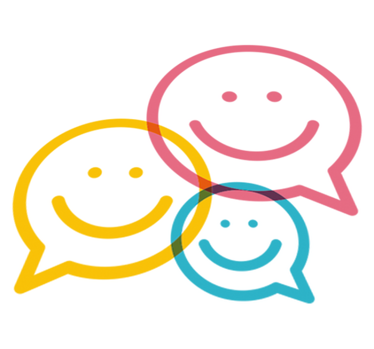 어린 이용 비닐 카펫 웃는 얼굴 색깔 장식 - TenStickers