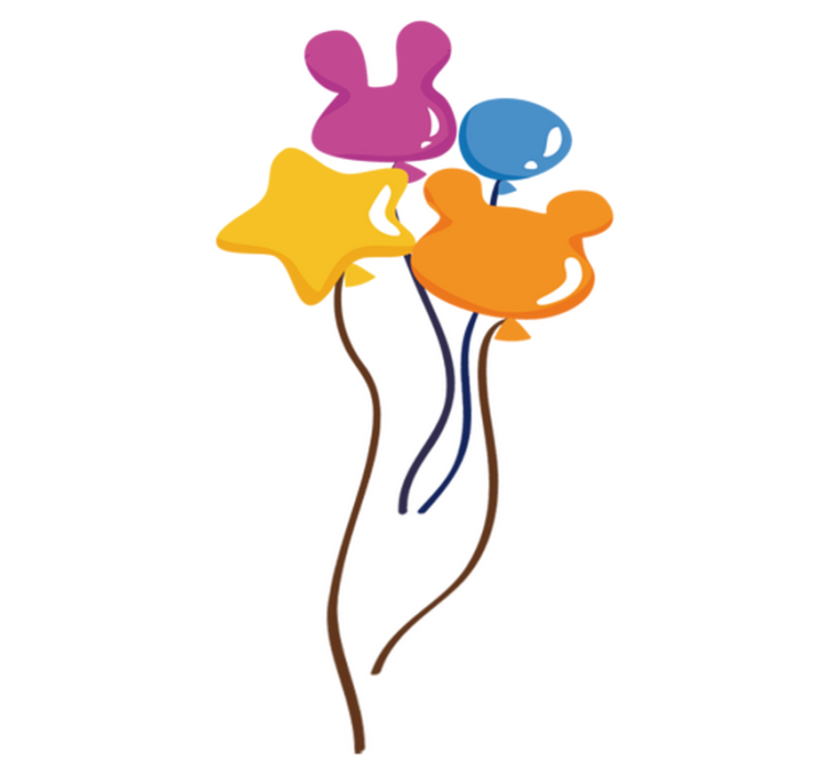 어린 이용 비닐 카펫 동물 모양 풍선 - TenStickers