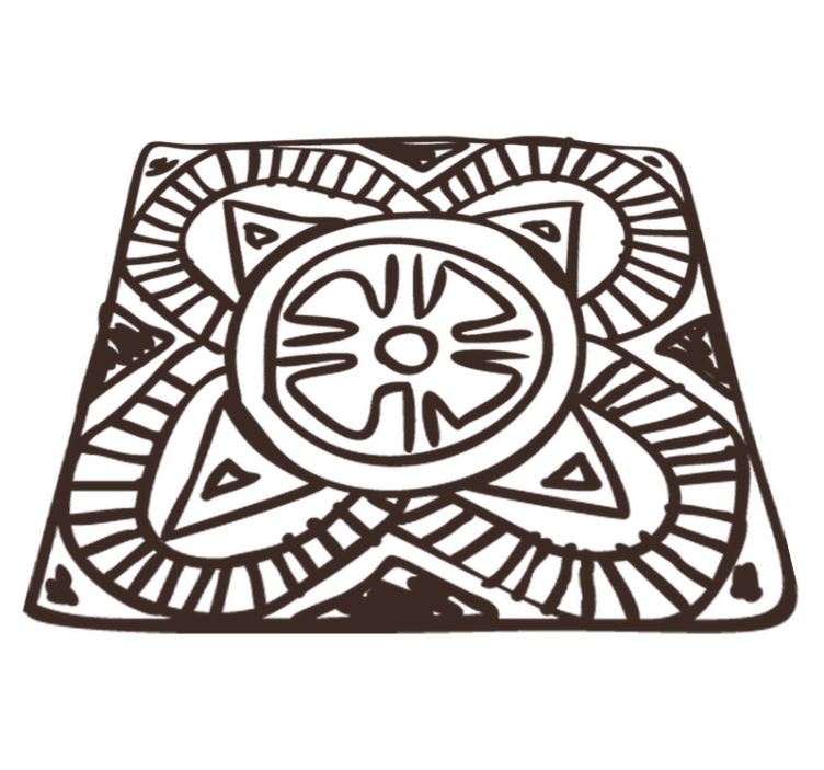 침실용 비닐 카펫 민속 꽃 타일 - TenStickers