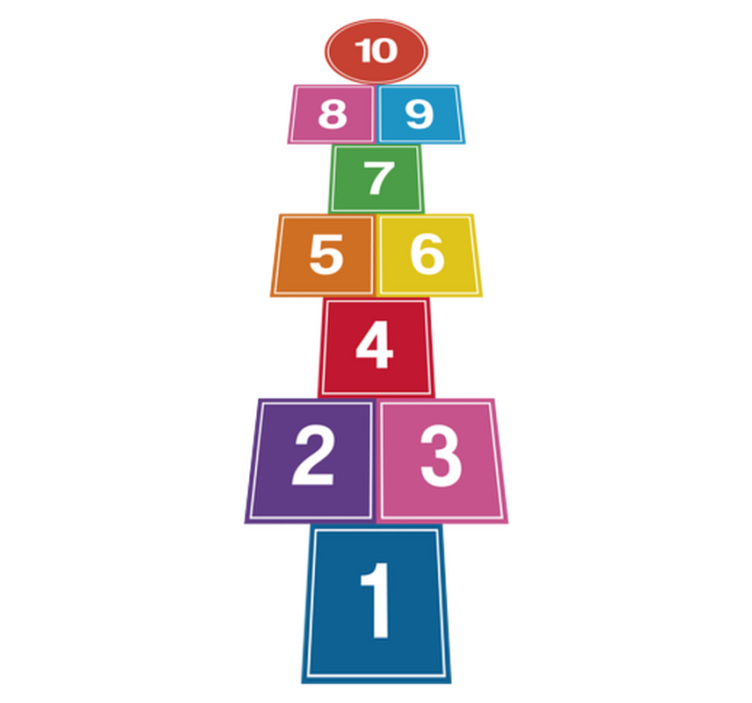 비닐 게임 카펫 다채로운 줄넘기 게임 - TenStickers