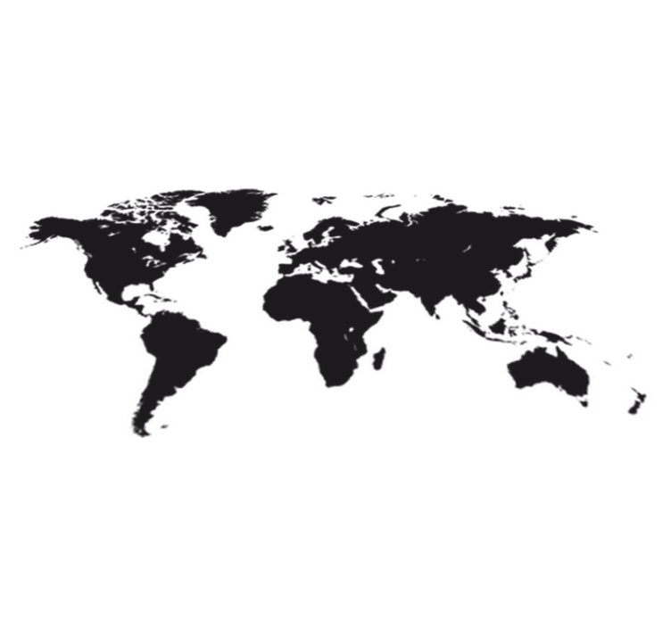 세계 지도 비닐 카펫 장식용 세계지도 비닐 - TenStickers