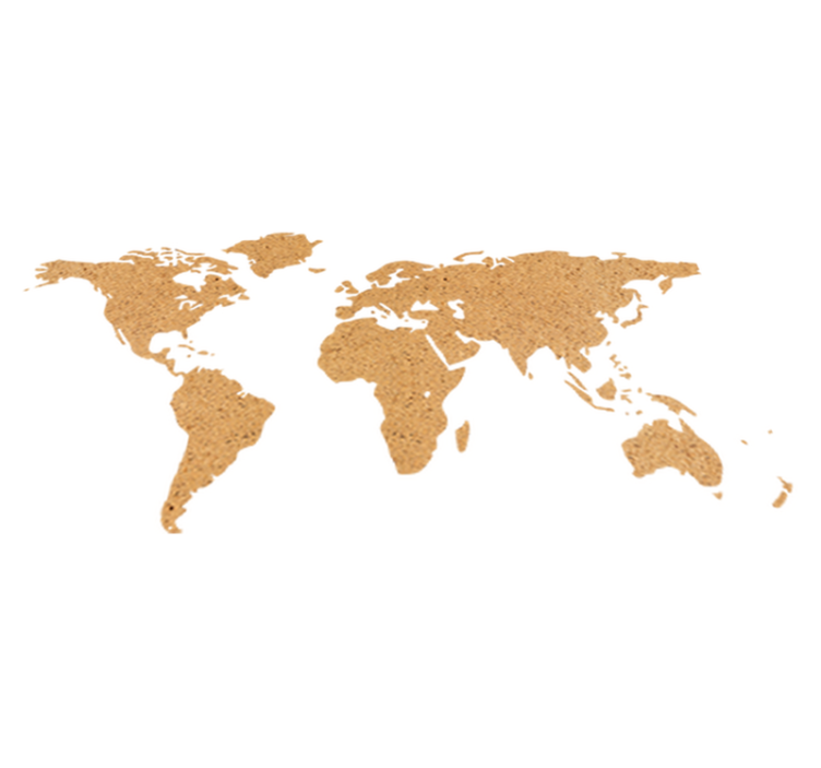 세계 지도 비닐 카펫 코르크 장식 비닐 지도 - TenStickers