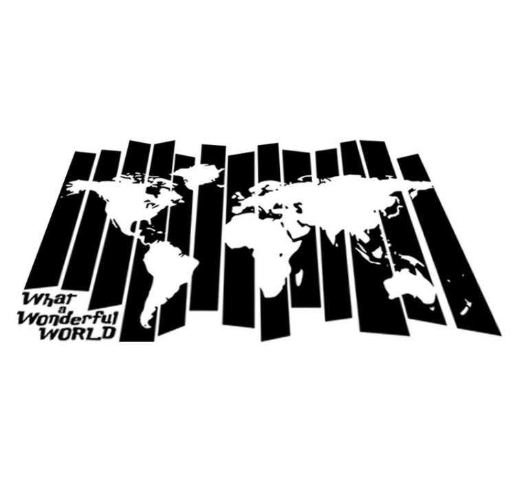 세계 지도 비닐 카펫 빈티지 세계지도 비닐 - TenStickers