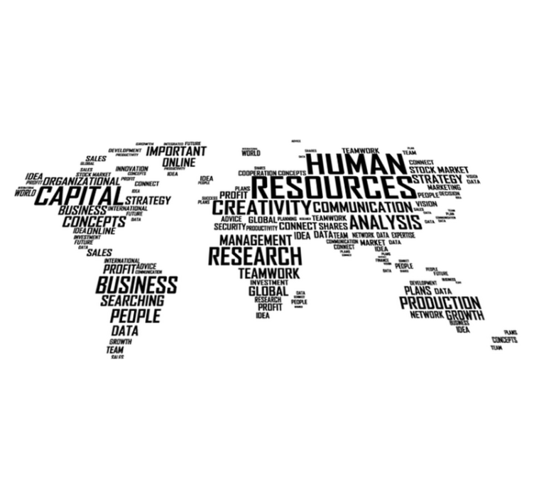 세계 지도 비닐 카펫 기업용 세계 지도 비닐 - TenStickers