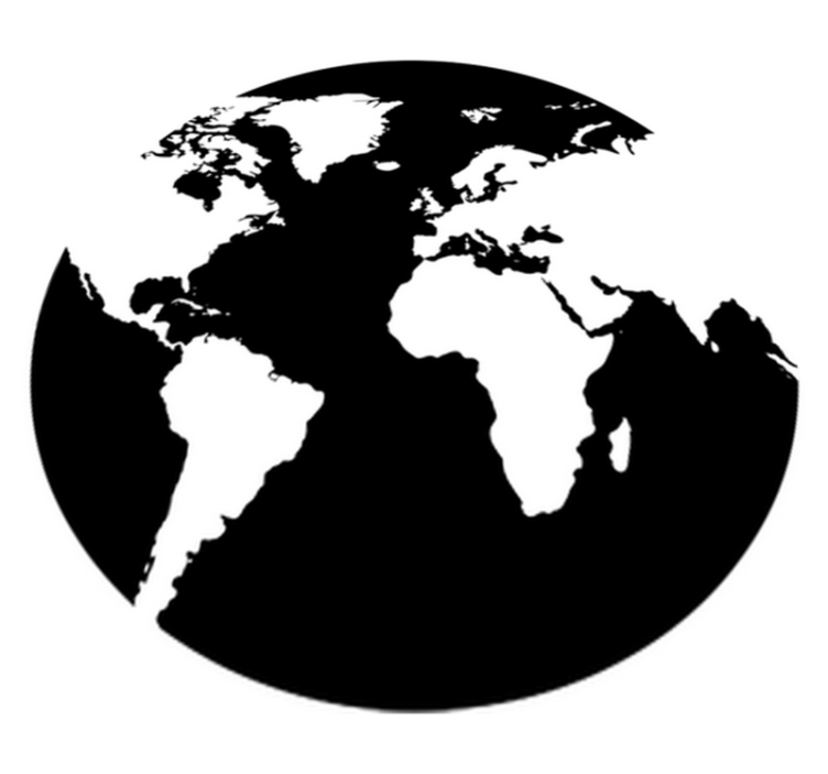 세계 지도 비닐 카펫 원형 세계지도 장식 스티커 - TenStickers