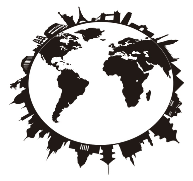 세계 지도 비닐 카펫 기념물과 함께하는 세계 지도 - TenStickers