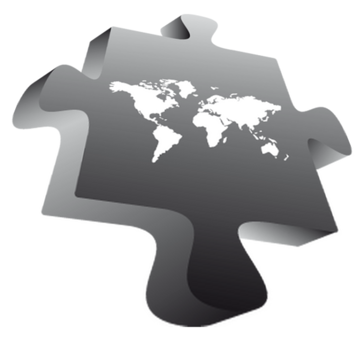 세계 지도 비닐 카펫 퍼즐 조각 비닐 맵 - TenStickers