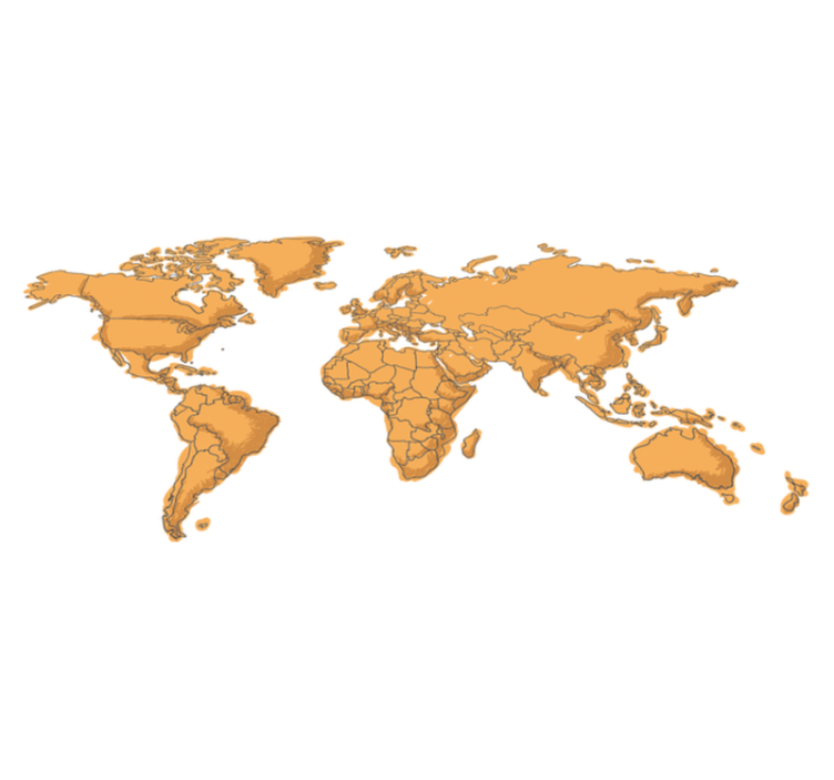 세계 지도 비닐 카펫 청소년용 세계지도 비닐 - TenStickers