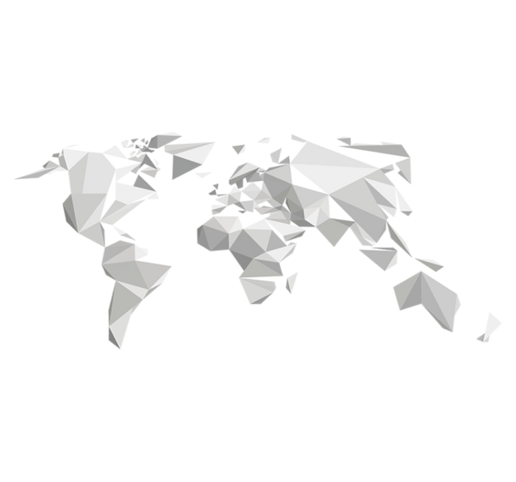 세계 지도 비닐 카펫 종이접기 스타일 - TenStickers