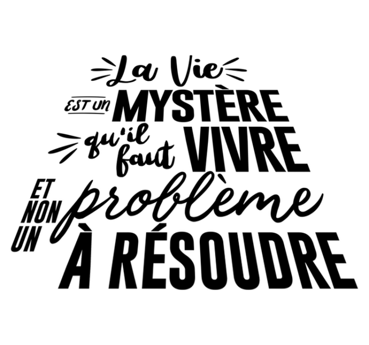 침실용 비닐 카펫 삶은 신비입니다 - TenStickers