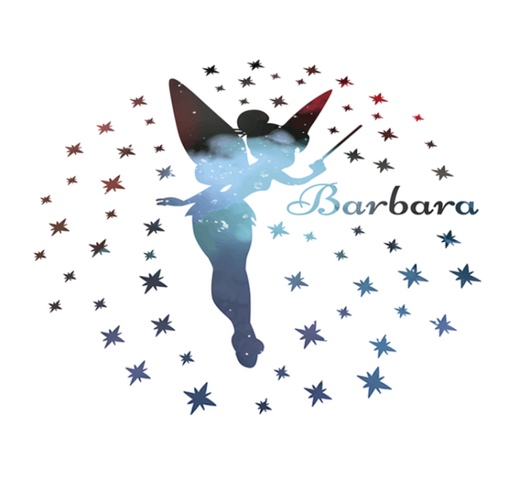 이름이있는 비닐 카펫 맞춤형 요정 실루엣 - TenStickers