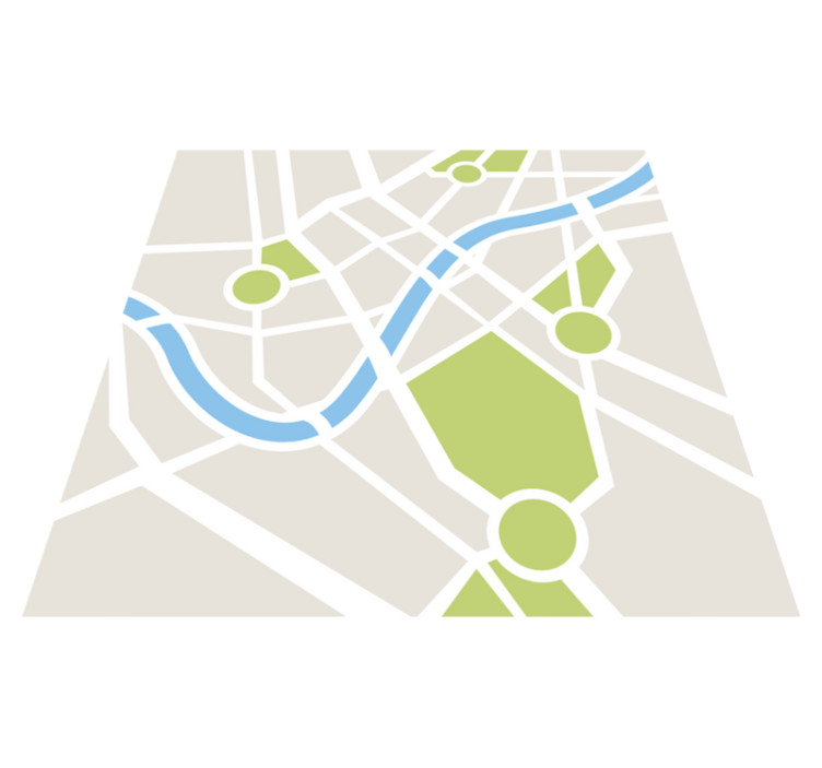 어린 이용 비닐 카펫 도시지도 놀이터 - TenStickers