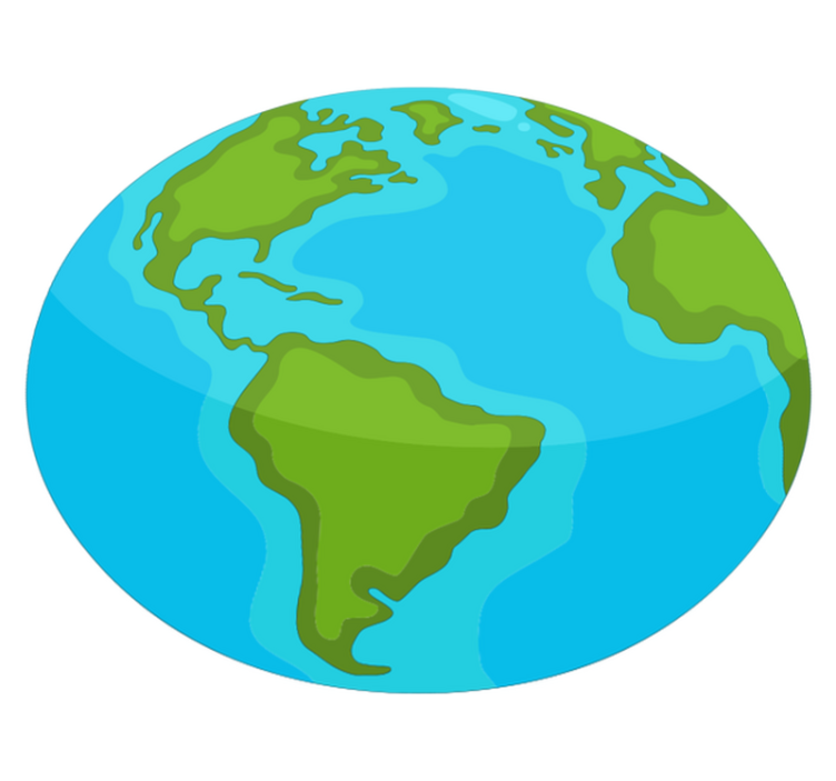 세계지도 비닐 깔개 - TenStickers