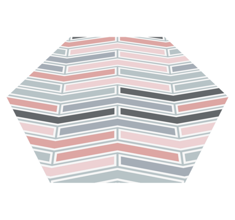 놀라운 육각형 북유럽 스타일의 비닐 깔개 - TenStickers