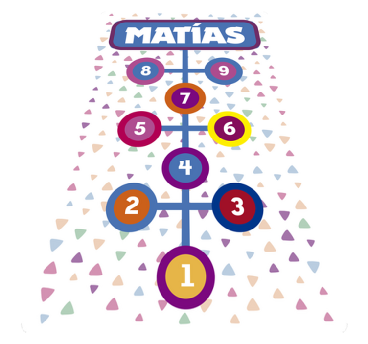 이름이있는 비닐 카펫 맞춤형 돌차기 놀이 - TenStickers