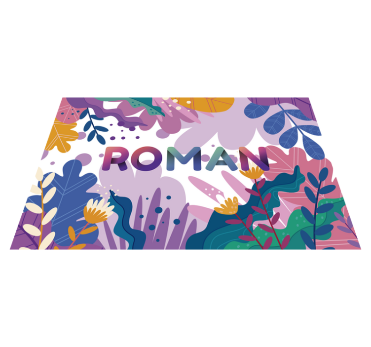 이름이있는 비닐 카펫 맞춤형 식물 - TenStickers